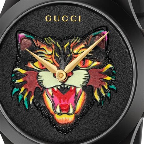 gucci cat watch pink|gucci cat face watch.